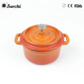 Cast Iron Casserole Enamel Coating with stainless knob